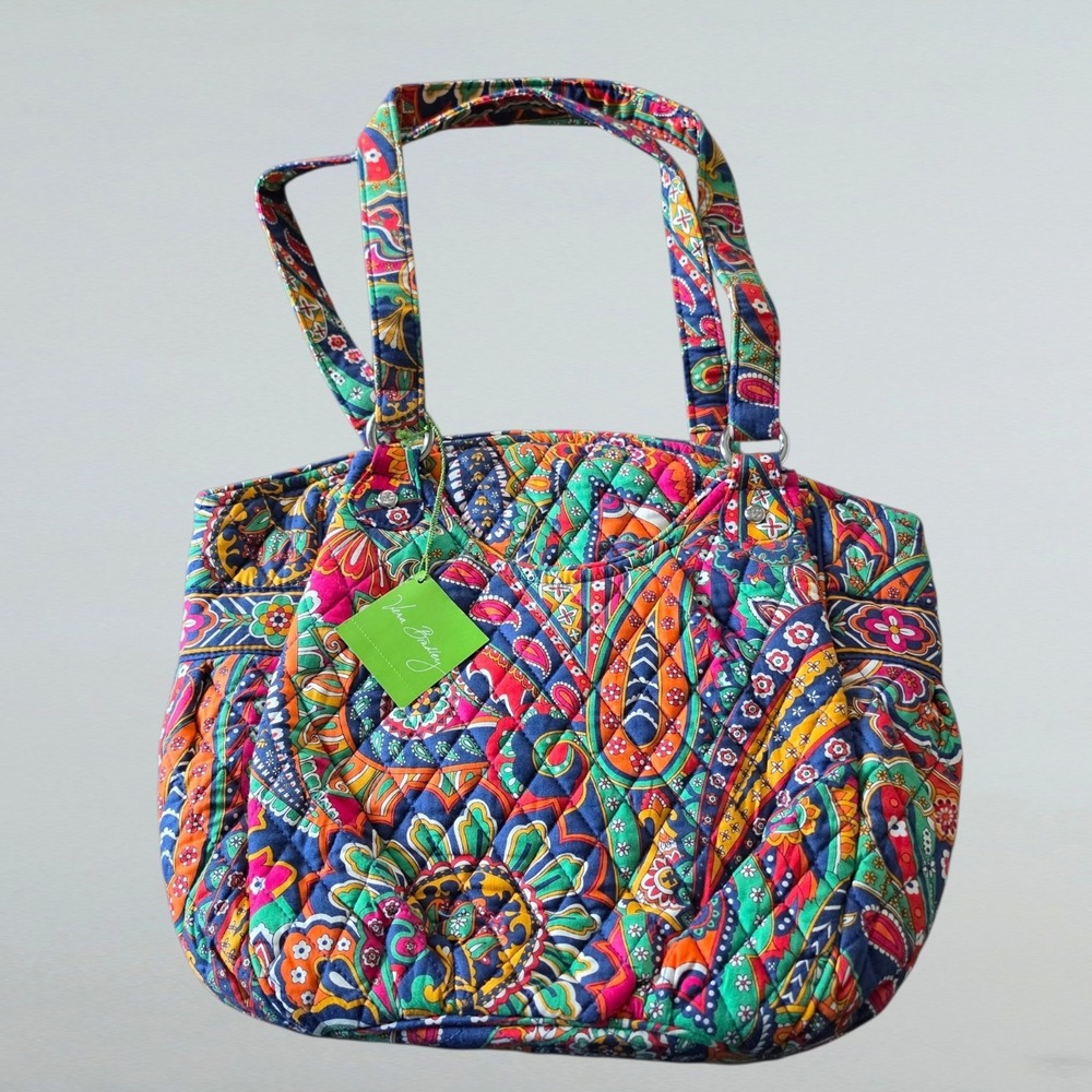 Vera Bradley Glenna Venetian Paisley Quilted Shoulder Bag Tote NWT 12558 Retired